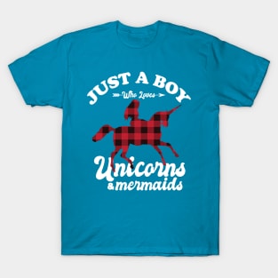 Just a Boy Who Loves Unicorns T-Shirt